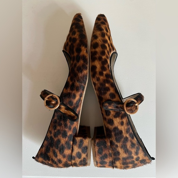 Boden Rosabel Leopard Calf Hair Pointed Toe.  Size 40 - Picture 6 of 11